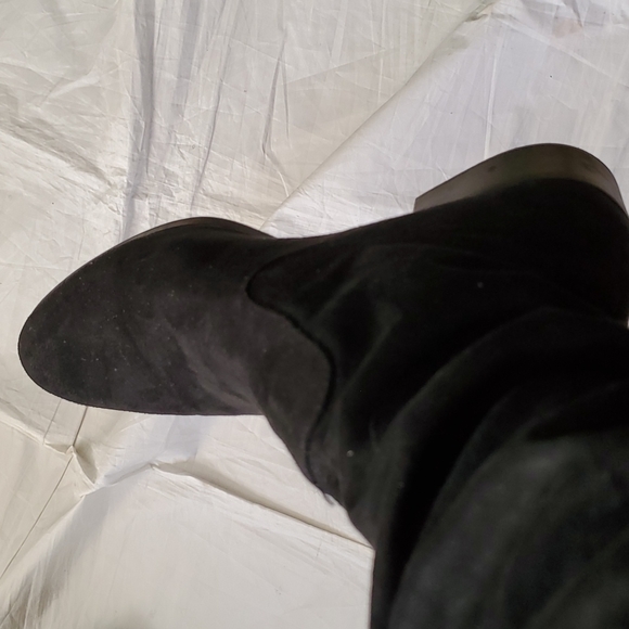 Zara woman's black knee high suade boots size 10 - Picture 10 of 15